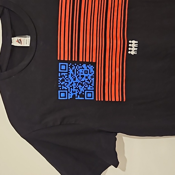 March for Our Lives black short sleeve graphic tee Medium flag QRcode UNISEX - Picture 4 of 5